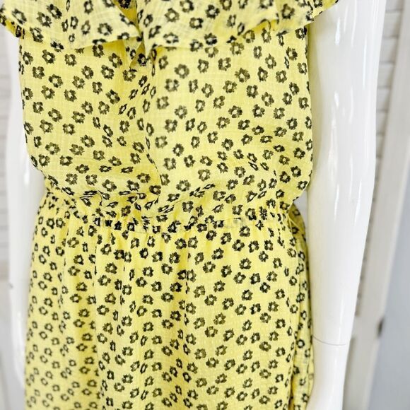 1. State Lavender Fields Floral Off The Shoulder Maxi Dress Yellow Medium - Picture 8 of 15